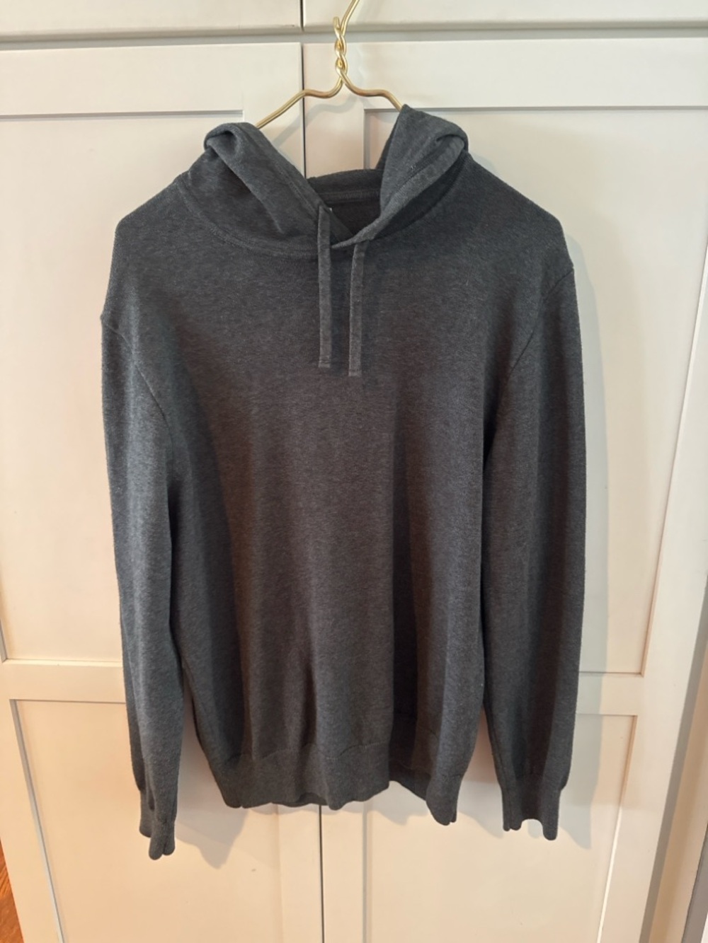 Classic Charcoal Gray Knit Hoodie